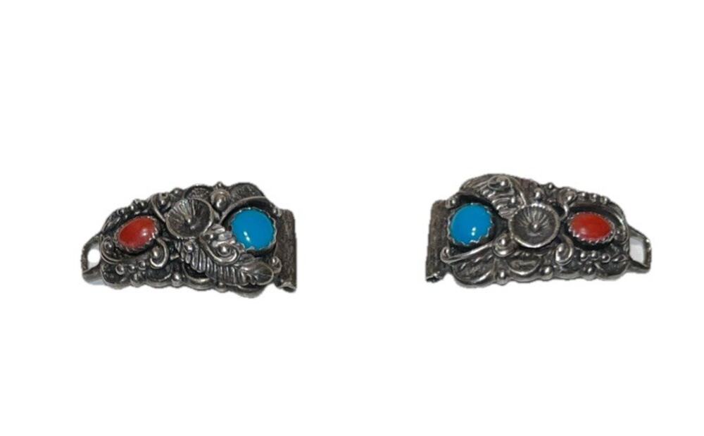 Thomas J sterling turquoise coral Ladies watch band Decorations